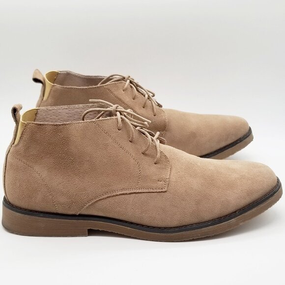 Bruno Marc Men\'s 13 Suede Leather Chukka Boots Natural Tan Beige Laced Up Dandy main image 4